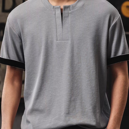 アクセントカラー Vネック Tシャツ（2Colors）260156