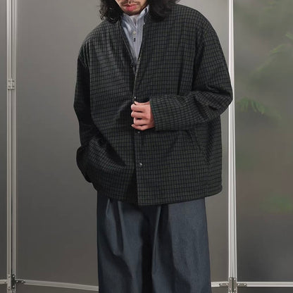 チェック スタンドカラー ライトジャケット（2Colors）260160
