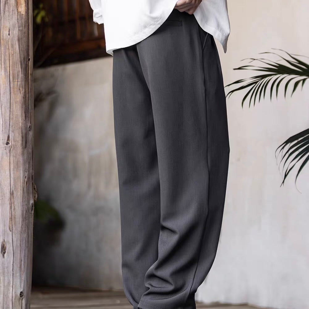 共布ベルト付 ストレートパンツ（2Colors）260085