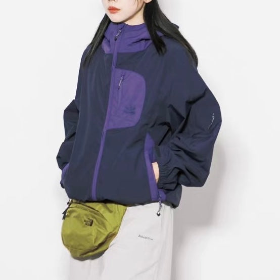 撥水 アクセントカラー フード付ジャケット（5Colors）250865