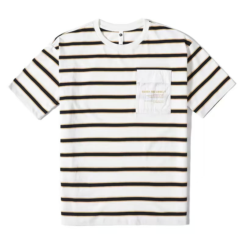 ロゴ入りポケット付 ボーダーTシャツ（2Colors）260255