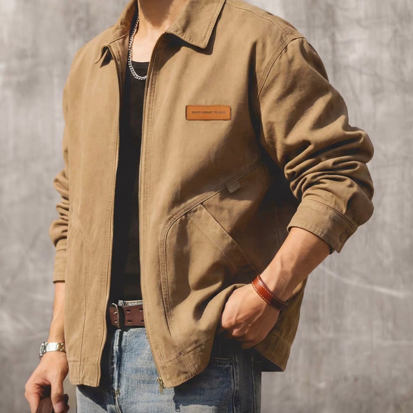 フルジップ シンプル ワークジャケット（3Colors）260215