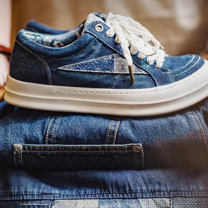 パッチワーク デニムスニーカー（1Color）260135