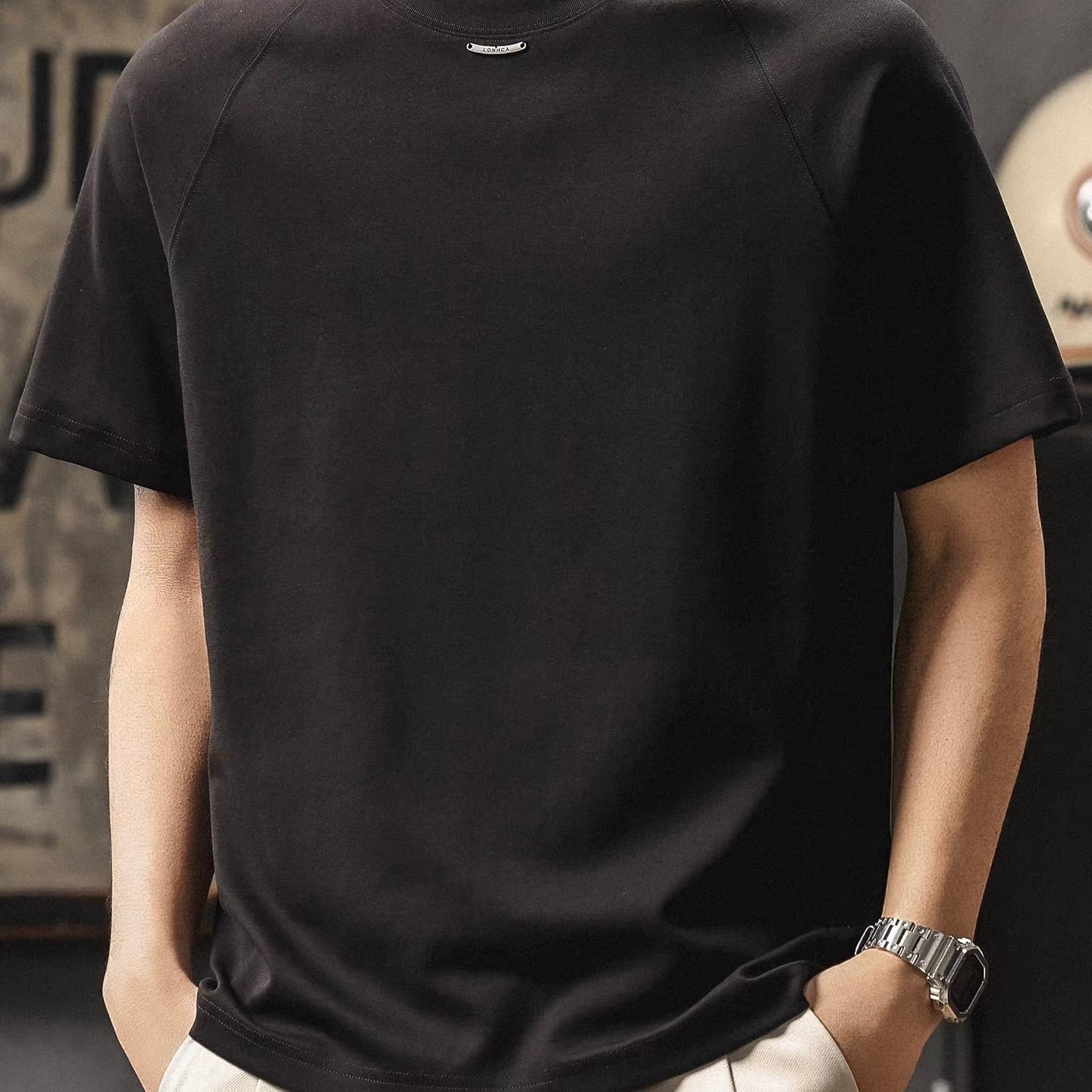 ラグランスリーブ ネックラベル付 Tシャツ（3Colors）260174