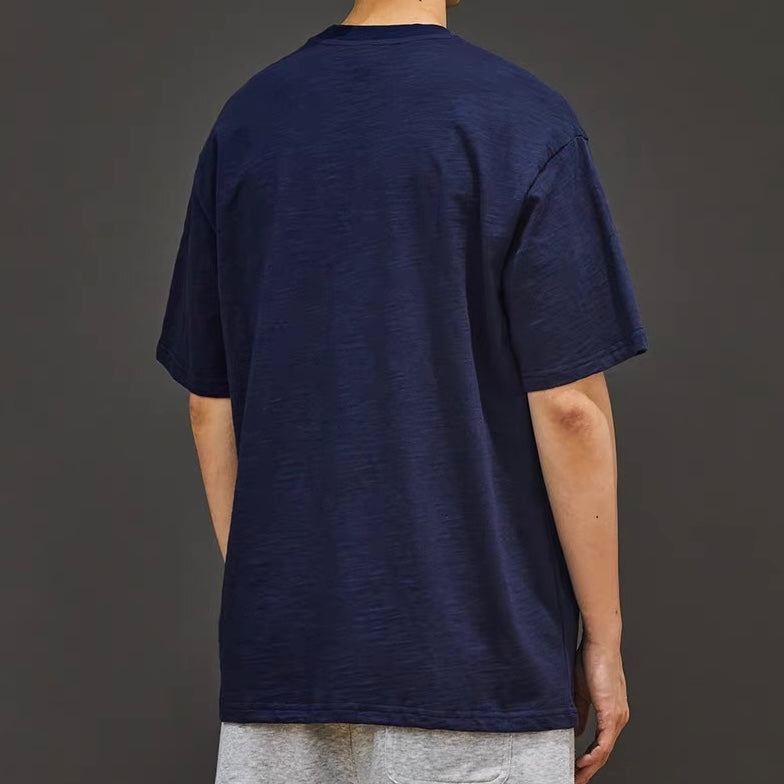 ワンポイントロゴ刺繍 シンプルTシャツ（3Colors）250607