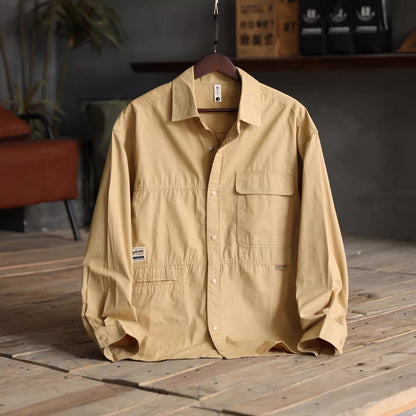 ポケット付 ワンポイントロゴ ワークシャツ（3Colors）260213