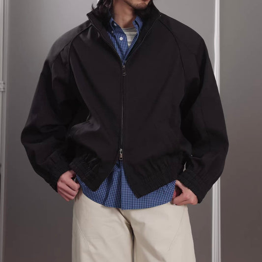 ダブルジップ スタンドカラー スプリングジャケット（2Colors）260219