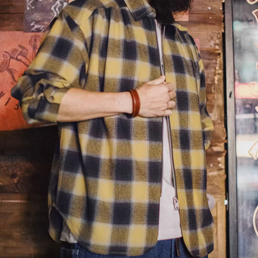 チェック フルジップ シャツジャケット（2Colors）260048