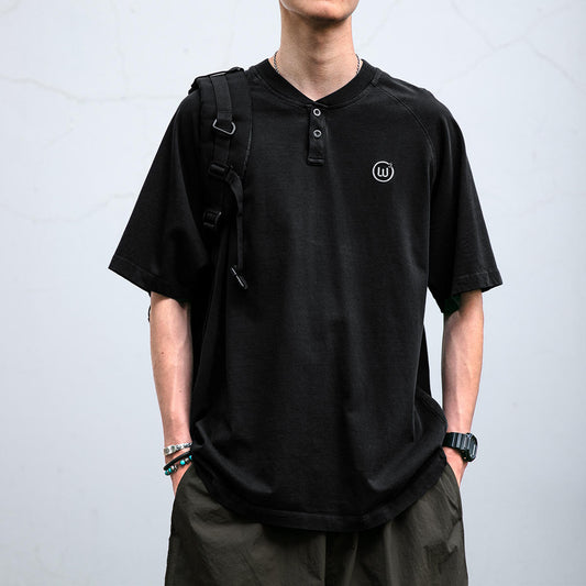 ラグランスリーブ ヘンリーネックTシャツ（2Colors）250645