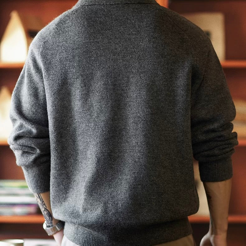 襟付き シンプル セーター（2Colors）250909