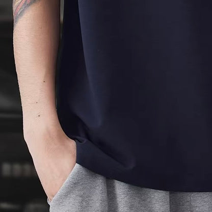 チェック襟付き ハーフジップポロシャツ（3Colors）260154