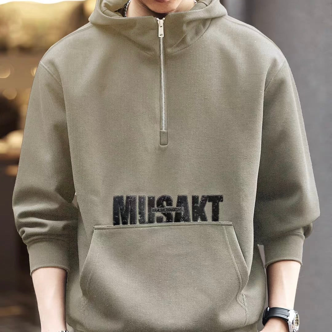 立体ロゴ ハーフジップ フーディー（3Colors）250936