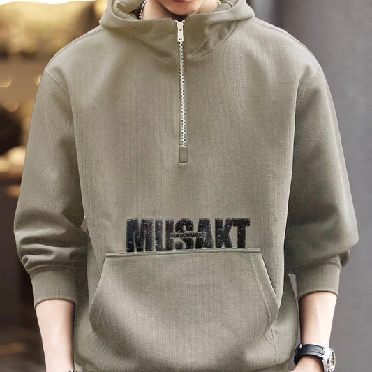 立体ロゴ ハーフジップ フーディー（3Colors）250936