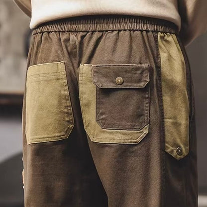 パッチワーク イージー カジュアルパンツ（2Colors）260100