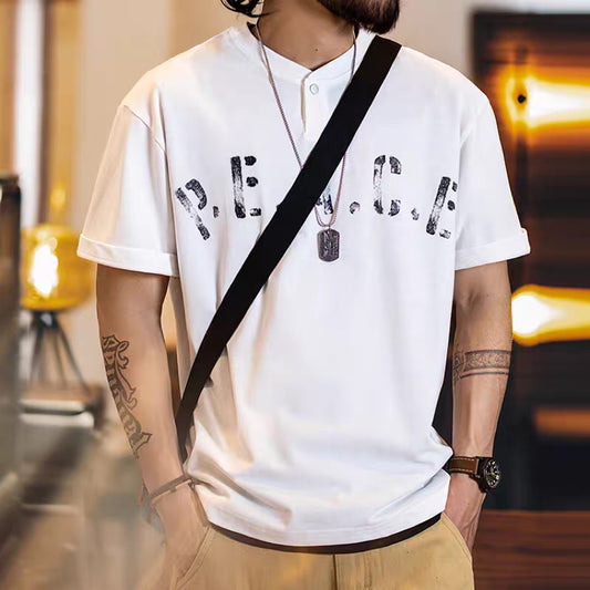 ビッグロゴ ヘンリーネックTシャツ（2Colors）250339