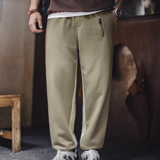 ジップ付ポケット バイカラー スウェットパンツ（1Color）260040