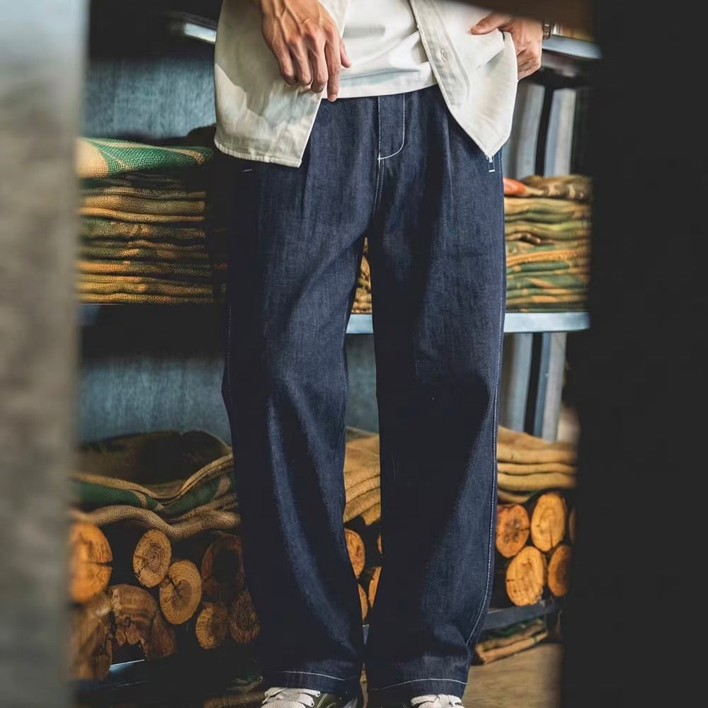 アクセントステッチ ソフトデニムパンツ（1Color）260257