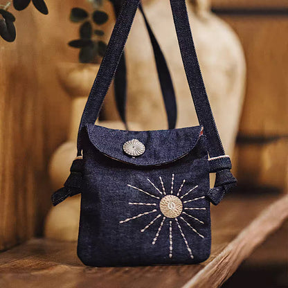 刺繍 デニム ミニポーチ（1Color）250127