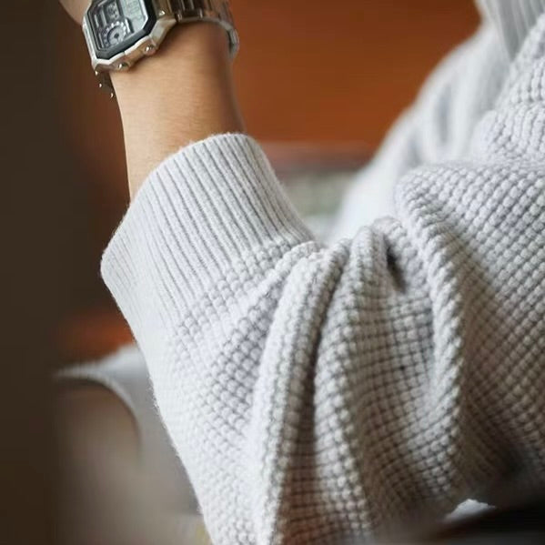 ヘビーウェイト ハーフジップ ニットプルオーバー（2Colors）250975