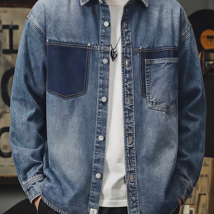 パッチワーク デザインデニムシャツ（1Color）260081