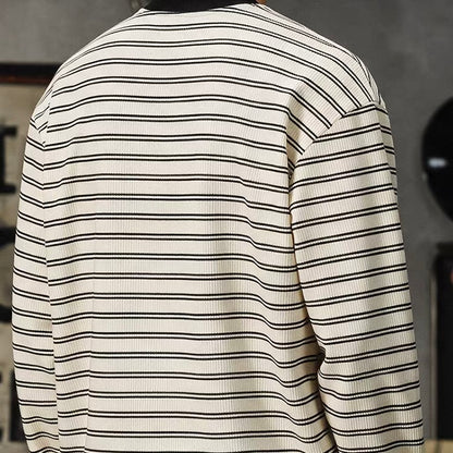 リラックス ボーダー VネックTシャツ（2Colors）260765