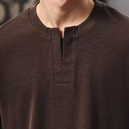 アクセントカラー Vネック Tシャツ（2Colors）260156