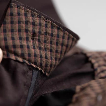 チェック柄パッチワーク イージーパンツ（1Color）260191