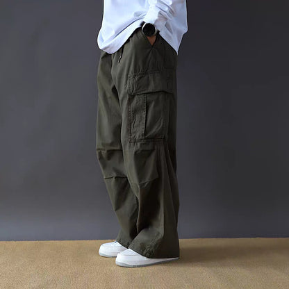 ワイドストレート ビッグポケット付 ワークパンツ（4Colors）250470