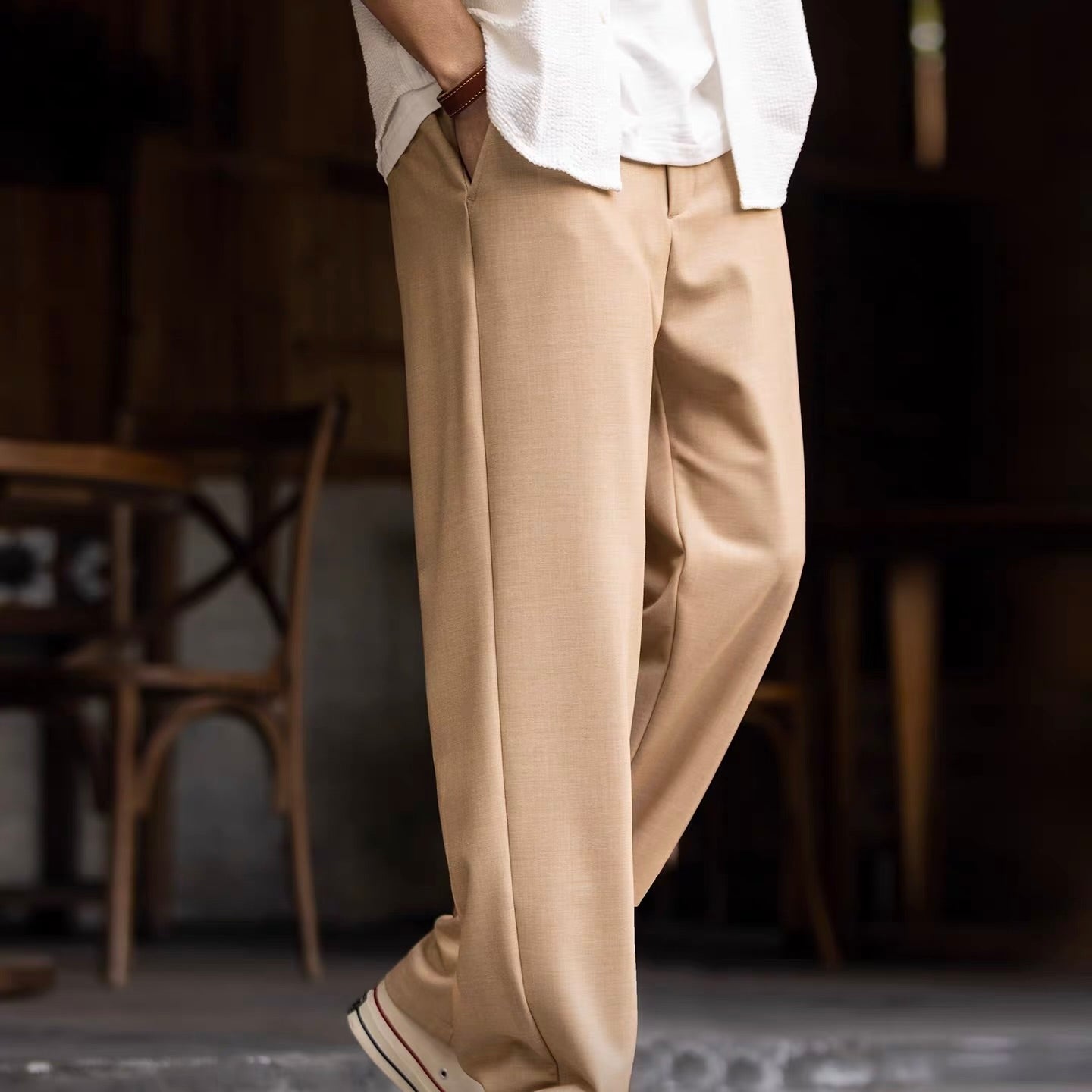 リラックス ストレート カジュアルパンツ（3Colors）260103