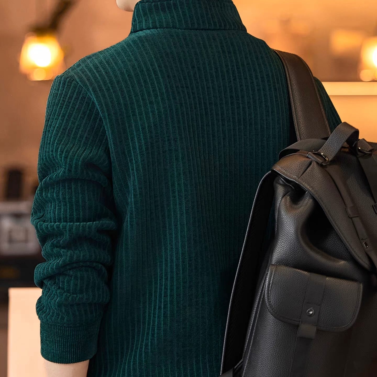 ハーフジップ スタンドカラー セーター（4Colors）260033