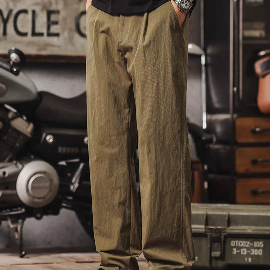 タック入り ウォッシュド ストレートパンツ（2Colors）260185