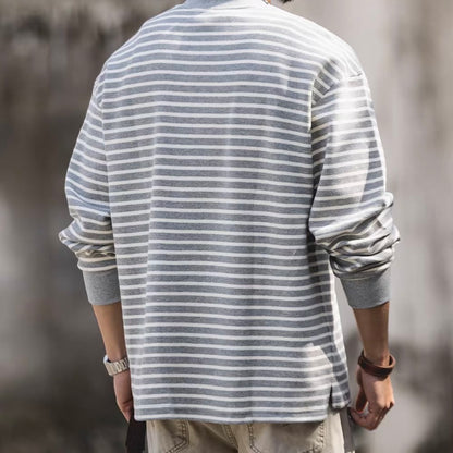 パッチポケット付 ボーダー プルオーバー（2Colors）260122