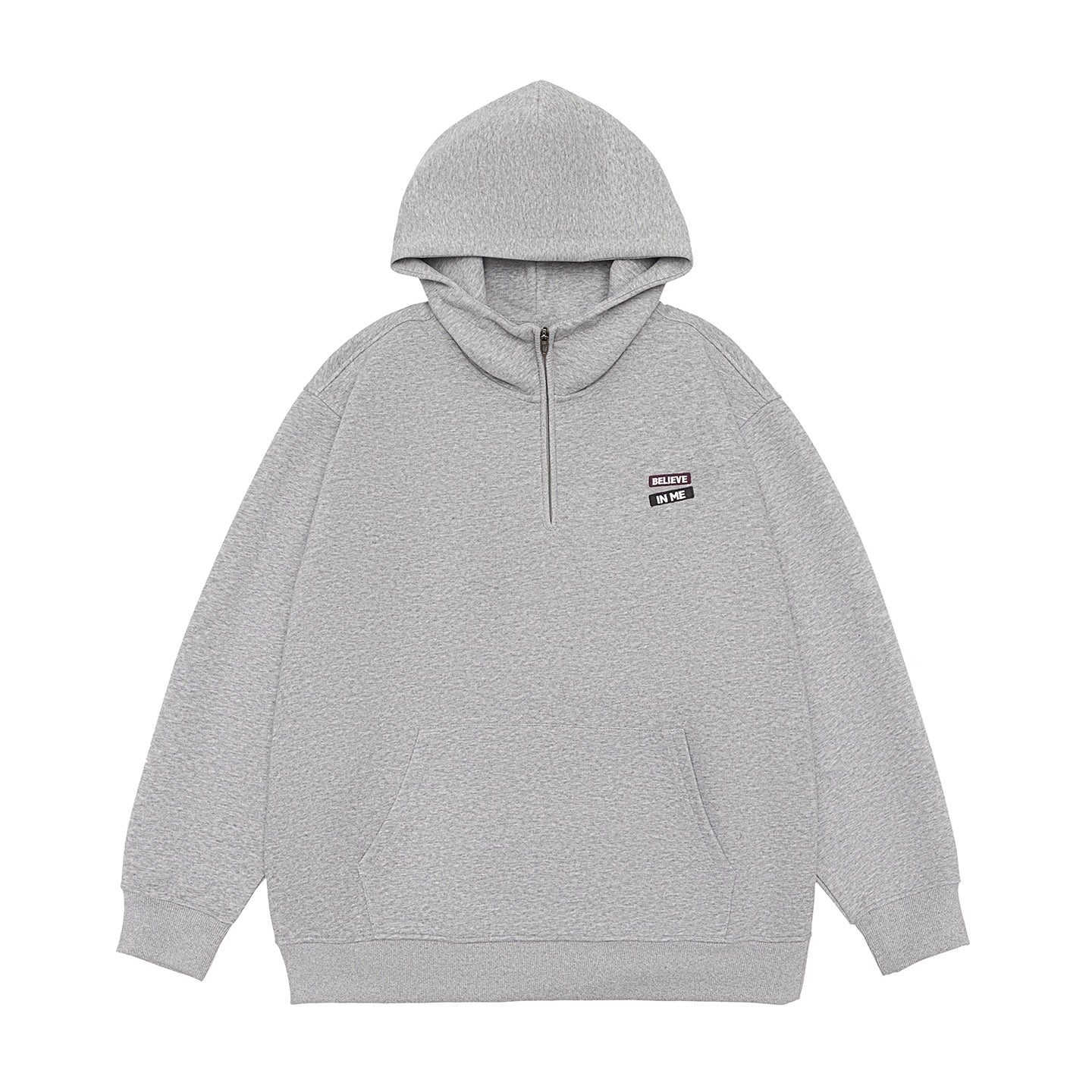 ワンポイントロゴ ハーフジップ フーディー（4Colors）251007