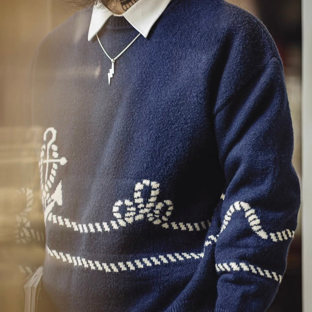 アンカーモチーフ ニットプルオーバー（1Color）250924