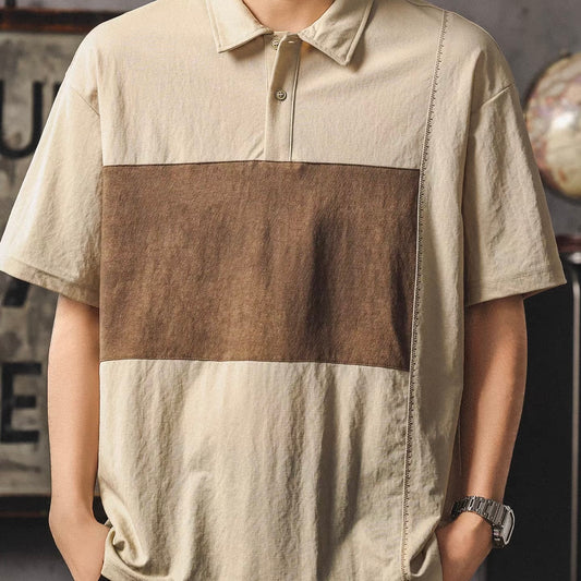 ブロックカラー アシンメトリー ポロシャツ（1Color）260248