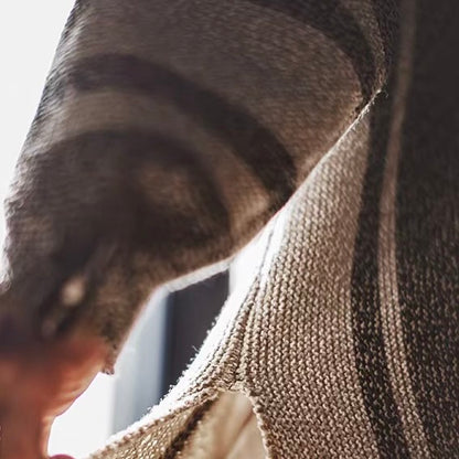 ストライプ フード付ニットプルオーバー（1Color）251092