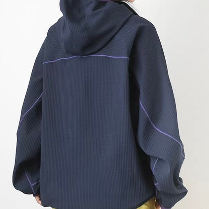 スポーツ ワッフル生地 フーディー（5Colors）260176