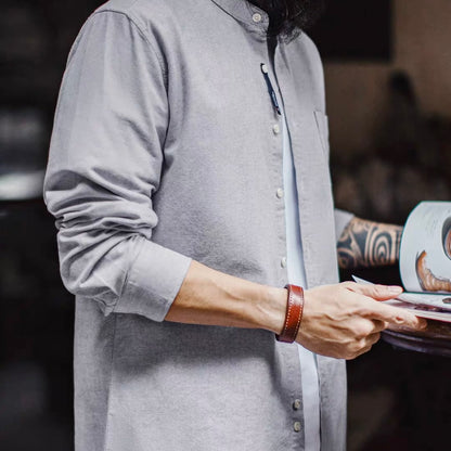 ベーシック スタンドカラーシャツ（2Colors）260116