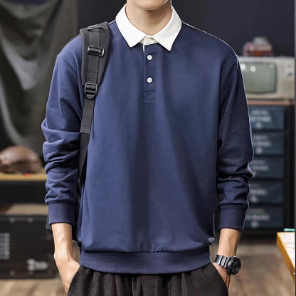 コントラストカラー シンプル ポロシャツ（2Colors）250878