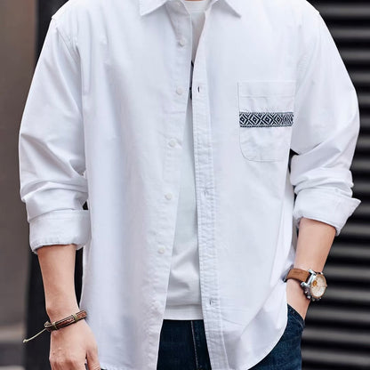 エスニック刺繍入り 長袖シャツ（2Colors）260216
