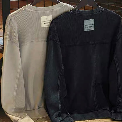 ワッフル パッチワーク ウォッシュドスウェット（2Colors）250859