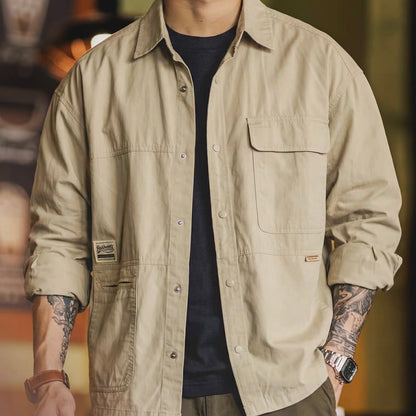 ポケット付 ワンポイントロゴ ワークシャツ（3Colors）260213