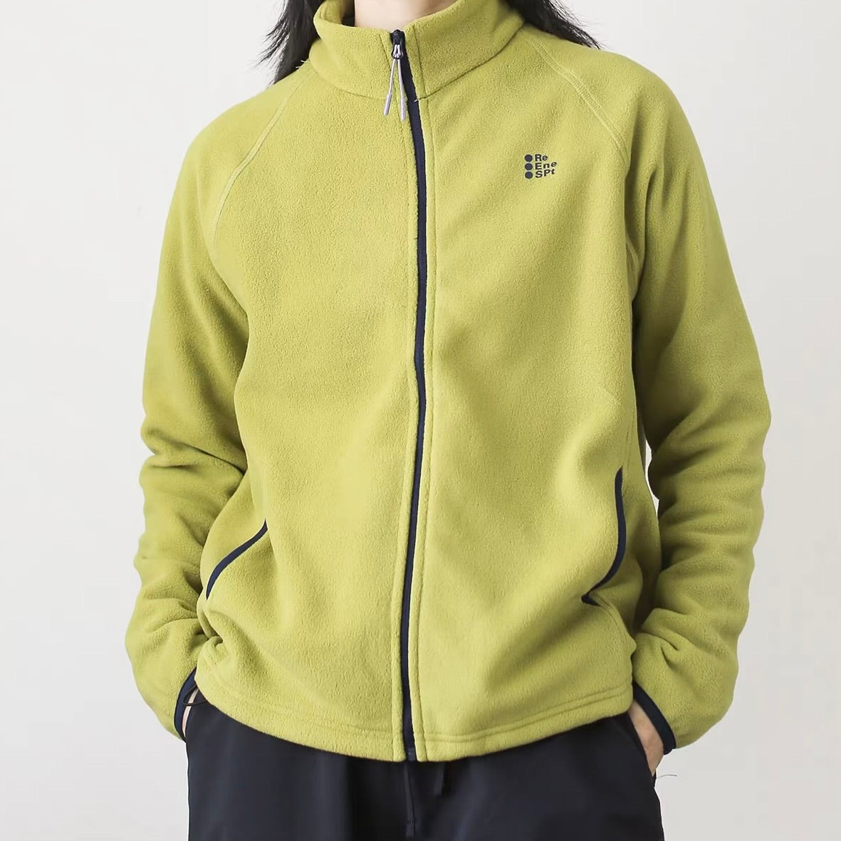 裾ドローコード スタンドカラー フリースジャケット（4Colors）260009