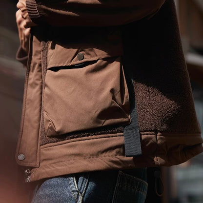 異素材MIX スタンドカラー ワークジャケット（2Colors）250931