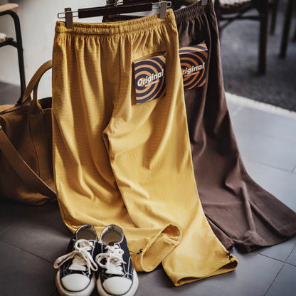 裾ドローコード テクスチャー リラックスパンツ（2Colors）260133