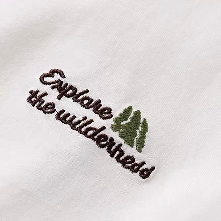 刺繍 キャンプモチーフ ヘビーウェイトTシャツ（2Colors）260719