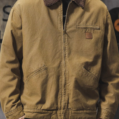 レトロ 襟ボア ワークジャケット（2Colors）251018