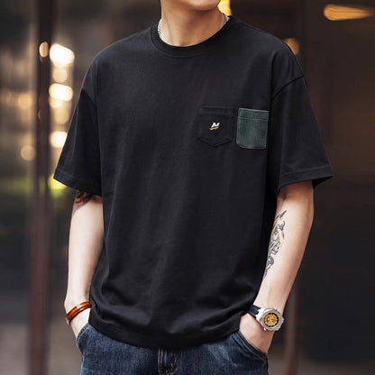 ダブルミニポケット付 シンプルTシャツ（2Colors）260530