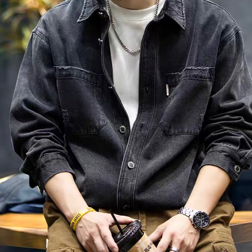 ダメージ ウォッシュドデニムシャツ（1Color）240750 – Champyee