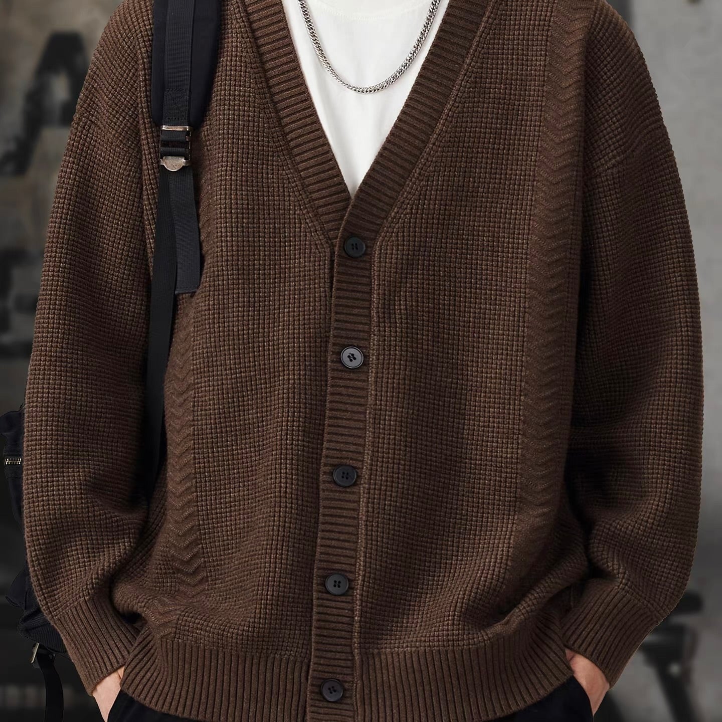 リラックス Vネック カーディガン（3Colors）251088